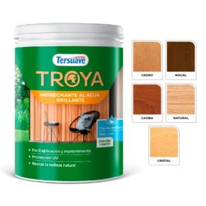 Barniz al Agua Secado Rapido Troya Transparente Brillante