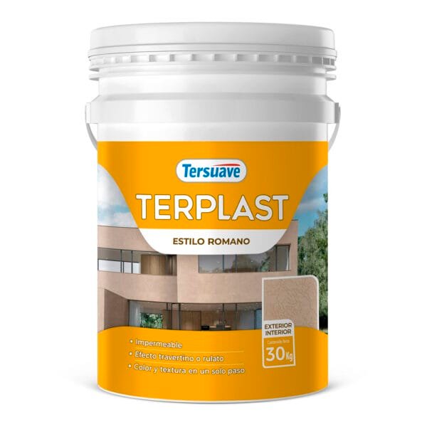 Revestimiento Plastico Revoque Texturado Terplast Romano Ultrafino Blanco - Image 2
