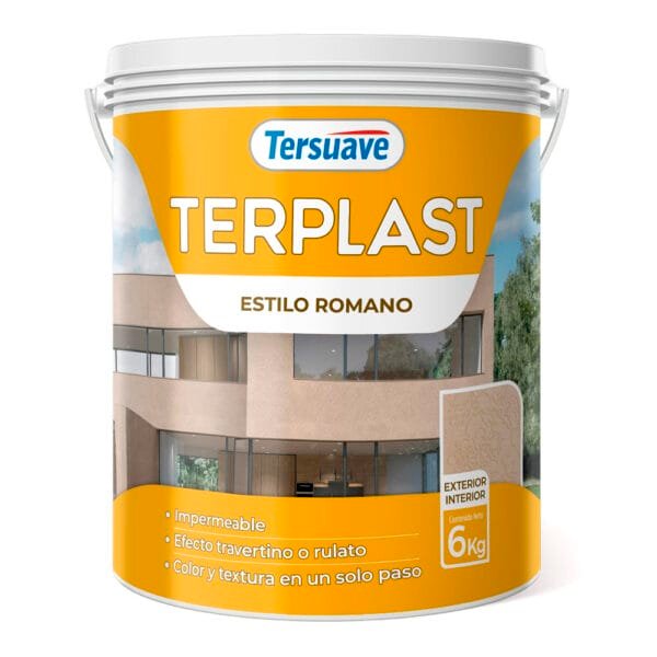 Revestimiento Plastico Revoque Texturado Terplast Romano Ultrafino Blanco - Image 3