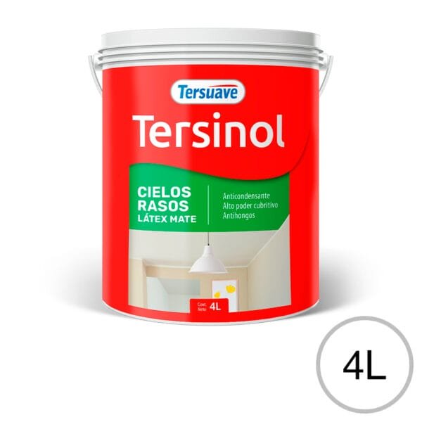 Pintura Latex para Cielorrasos Antihongo Tersinol Blanco - Image 3