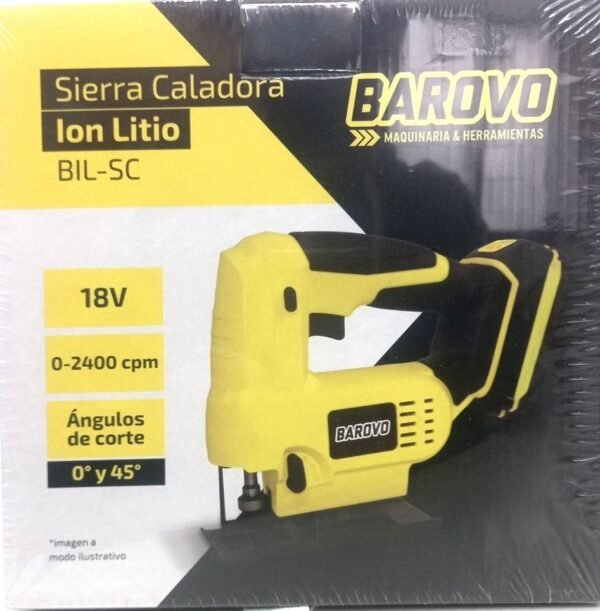 Sierra Caladora Inalámbrica 18v Barovo + 2 Batería + 1 Cargador